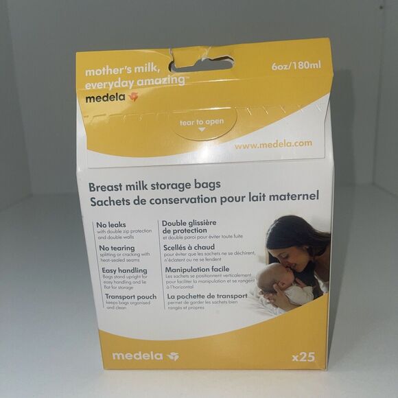Medela Breast Milk Storage Bags 25 Count 6 ounce - Picture 3 of 5